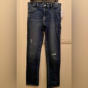 NWT - GAP Kids Slim Denim Jeans - Dark Blue - Distressed Style, Boys Jeans